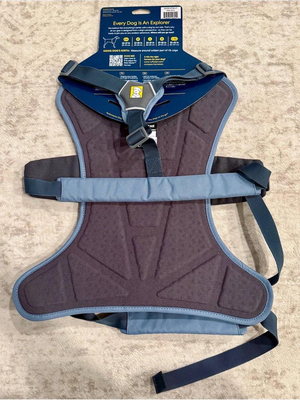 RuffWear Webmaster Harness Slate Blue